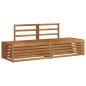 Preview: Outdoor-Sofagarnitur 2 Stück Natur 182,5 x 63 x 73 cm