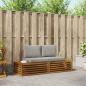 Preview: ARDEBO.de - Outdoor-Sofagarnitur mit Kissen 2 Stück Natürlich und Hellgrau