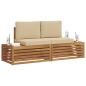 Preview: Outdoor-Sofagarnitur mit Kissen 2 Stück Natur und Beige