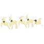 Preview: LED Rentiere 5 Stk. Gold 43 x 18 x 66 cm Stoff LEDs