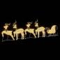 Preview: LED Rentiere 5 Stk. Gold 43 x 18 x 66 cm Stoff LEDs