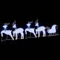 Preview: LED Rentiere 5 Stk. Weiß 43 x 18 x 66 cm Stoff LEDs