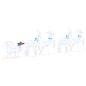 Preview: LED Rentiere 5 Stk. Weiß 43 x 18 x 66 cm Stoff LEDs
