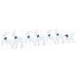 Preview: LED Rentiere 7 Stk. Silber 43 x 18 x 66 cm Stoff LEDs