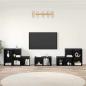 Preview: ARDEBO.de - TV-Schrank Set 8 Stk. Schwarz Eichen-Optik Holzwerkstoff