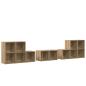 Preview: TV-Schrank Set 8 Stk. Artisan-Eiche Holzwerkstoff