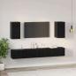 Preview: Wand-TV-Schrank 3 Stk. Schwarz Eichen-Optik Holzwerkstoff