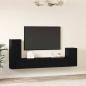 Preview: Wand-TV-Schrank 3 Stk. Schwarz Eichen-Optik Holzwerkstoff