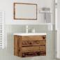 Preview: ARDEBO.de - Badezimmermöbel-Set 3 stk. Altholz 60 x 38,5 x 45 cm
