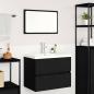 Preview: Badezimmermöbel-Set 3 stk. Schwarz Eichen-Optik 61 x 39 x 45 cm