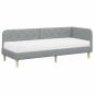 Preview: Eckbettgestell Hellgrau 80 x 200 cm Stoff