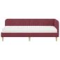 Preview: Eckbettgestell Weinrot 80 x 200 cm Stoff