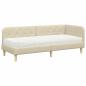 Preview: Eckbettgestell Creme 80 x 200 cm Stoff