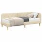 Preview: Eckbettgestell Creme 80 x 200 cm Stoff