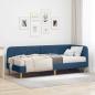 Preview: ARDEBO.de - Eckbettgestell Blau 80 x 200 cm Stoff