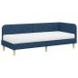 Preview: Eckbettgestell Blau 80 x 200 cm Stoff
