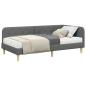 Preview: Eckbettgestell Dunkelgrau 90 x 190 cm Stoff
