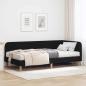 Preview: ARDEBO.de - Eckbettgestell Schwarz 90 x 190 cm Stoff