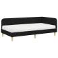 Preview: Eckbettgestell Schwarz 90 x 190 cm Stoff