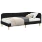Preview: Eckbettgestell Schwarz 90 x 190 cm Stoff