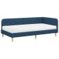 Preview: Eckbettgestell Blau 90 x 190 cm Stoff