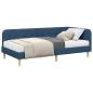 Preview: Eckbettgestell Blau 90 x 190 cm Stoff