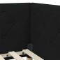 Preview: Eckbettgestell Schwarz 90 x 200 cm Stoff