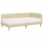 Preview: Eckbettgestell Creme 90 x 200 cm Stoff