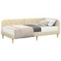 Preview: Eckbettgestell Creme 90 x 200 cm Stoff