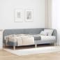Preview: ARDEBO.de - Eckbettgestell Hellgrau 100 x 200 cm Stoff