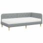 Preview: Eckbettgestell Hellgrau 100 x 200 cm Stoff