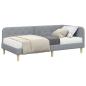 Preview: Eckbettgestell Hellgrau 100 x 200 cm Stoff