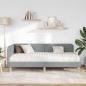 Preview: Eckbettgestell Hellgrau 100 x 200 cm Stoff