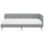 Preview: Eckbettgestell Hellgrau 100 x 200 cm Stoff