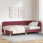 Preview: ARDEBO.de - Eckbettgestell Weinrot 100 x 200 cm Stoff