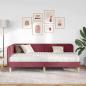 Preview: Eckbettgestell Weinrot 100 x 200 cm Stoff