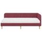 Preview: Eckbettgestell Weinrot 100 x 200 cm Stoff
