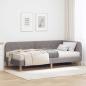 Preview: ARDEBO.de - Eckbettgestell Taupe 100 x 200 cm Stoff