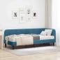 Preview: ARDEBO.de - Eckbettgestell Blau 80 x 200 cm Samt