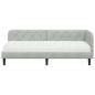 Preview: Eckbettgestell Hellgrau 80 x 200 cm Samt