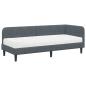 Preview: Eckbettgestell Dunkelgrau 80 x 200 cm Samt