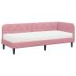 Preview: Eckbettgestell Rosa 80 x 200 cm Samt