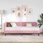 Preview: Eckbettgestell Rosa 80 x 200 cm Samt
