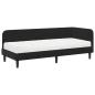 Preview: Eckbettgestell Schwarz 80 x 200 cm Samt