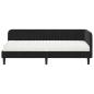 Preview: Eckbettgestell Schwarz 80 x 200 cm Samt