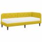 Preview: Eckbettgestell Gelb 80 x 200 cm Samt