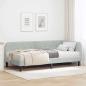 Preview: ARDEBO.de - Eckbettgestell Hellgrau 90 x 190 cm Samt
