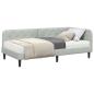 Preview: Eckbettgestell Hellgrau 90 x 190 cm Samt