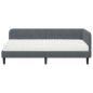 Preview: Eckbettgestell Dunkelgrau 90 x 190 cm Samt