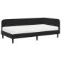 Preview: Eckbettgestell Schwarz 90 x 190 cm Samt